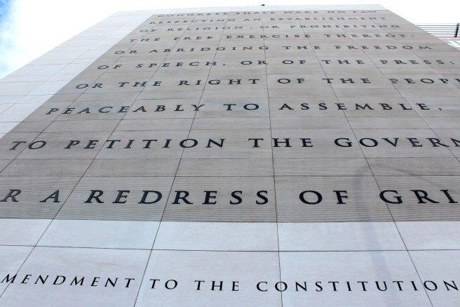 Newseum in DC - first amendment