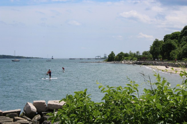 Paddleboarding Portland Maine Beach